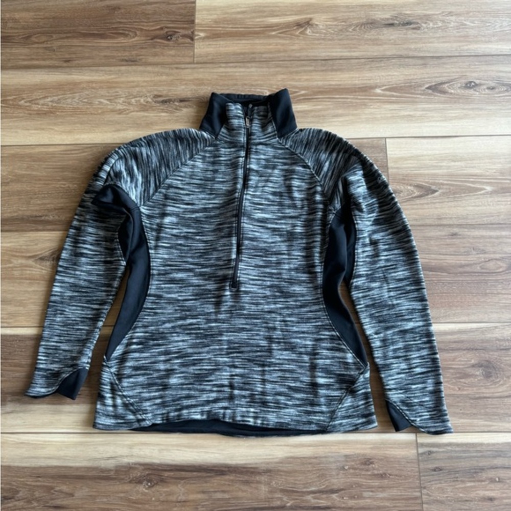 Columbia black & gray 1/2 zip pullover jacket size medium